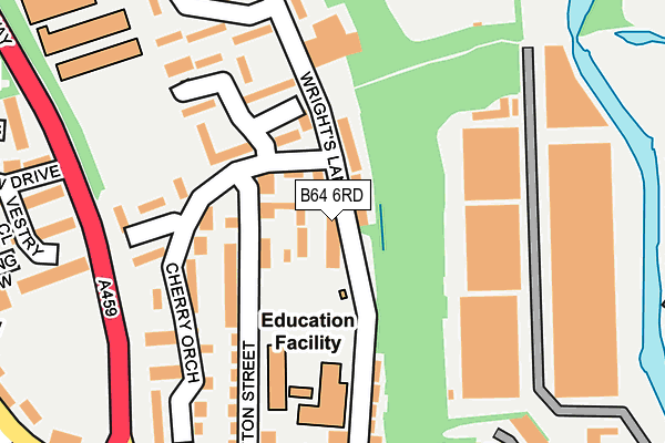 B64 6RD map - OS OpenMap – Local (Ordnance Survey)