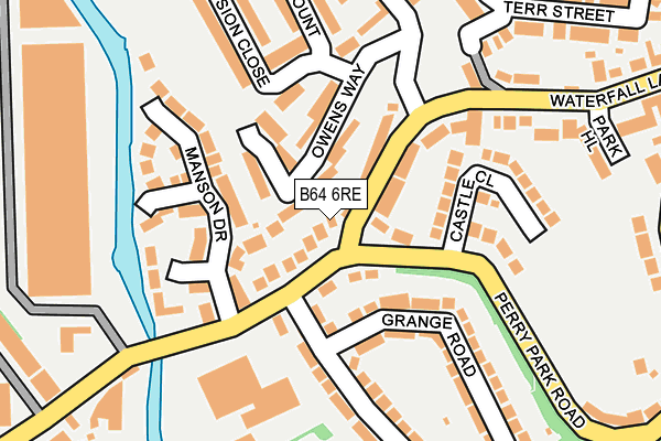 B64 6RE map - OS OpenMap – Local (Ordnance Survey)