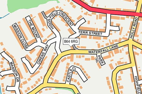 B64 6RG map - OS OpenMap – Local (Ordnance Survey)