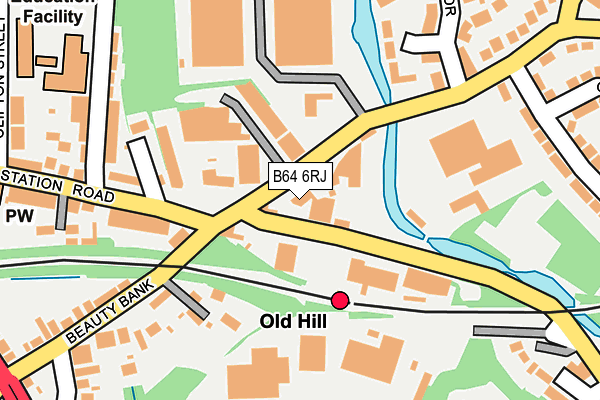 B64 6RJ map - OS OpenMap – Local (Ordnance Survey)