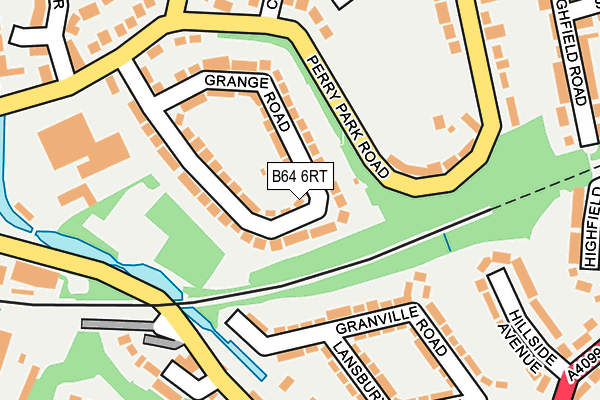 B64 6RT map - OS OpenMap – Local (Ordnance Survey)