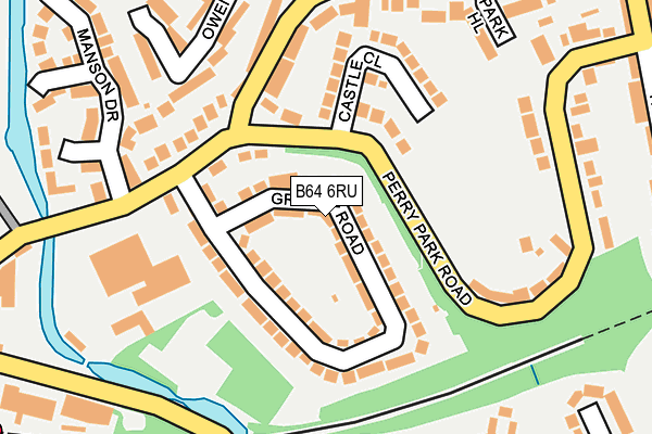 B64 6RU map - OS OpenMap – Local (Ordnance Survey)