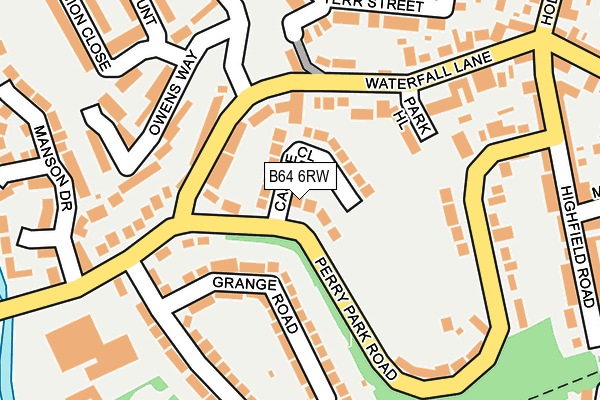 B64 6RW map - OS OpenMap – Local (Ordnance Survey)