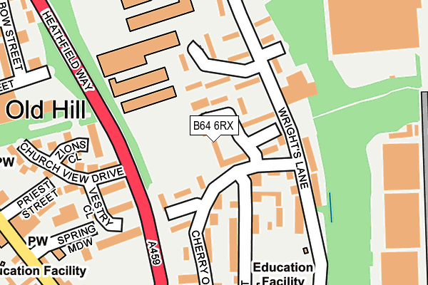 B64 6RX map - OS OpenMap – Local (Ordnance Survey)