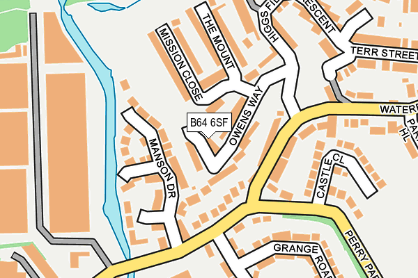 B64 6SF map - OS OpenMap – Local (Ordnance Survey)