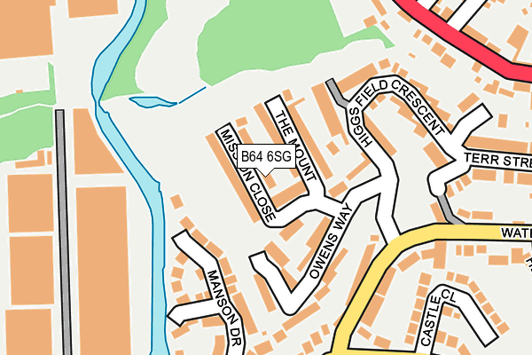 B64 6SG map - OS OpenMap – Local (Ordnance Survey)