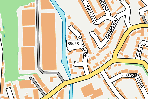 B64 6SJ map - OS OpenMap – Local (Ordnance Survey)