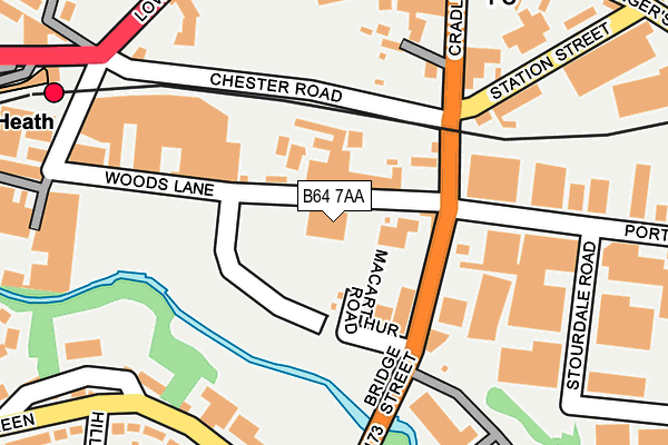 B64 7AA map - OS OpenMap – Local (Ordnance Survey)