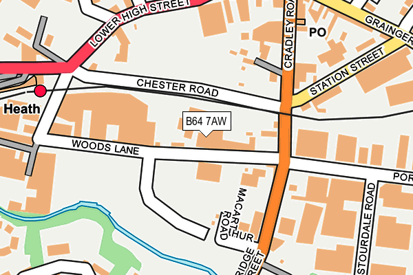 B64 7AW map - OS OpenMap – Local (Ordnance Survey)