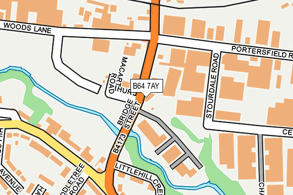 B64 7AY map - OS OpenMap – Local (Ordnance Survey)