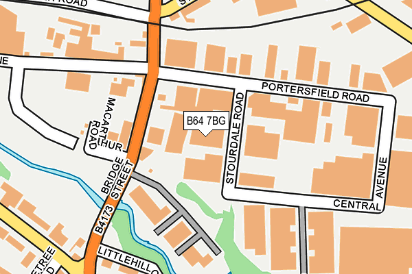 B64 7BG map - OS OpenMap – Local (Ordnance Survey)