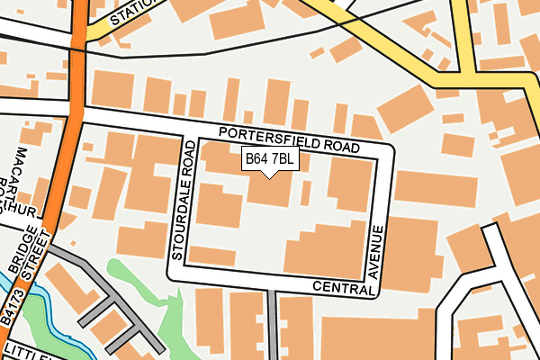B64 7BL map - OS OpenMap – Local (Ordnance Survey)