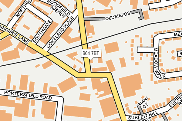 B64 7BT map - OS OpenMap – Local (Ordnance Survey)