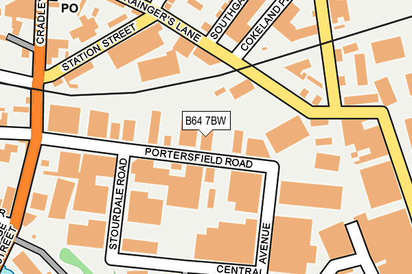 B64 7BW map - OS OpenMap – Local (Ordnance Survey)