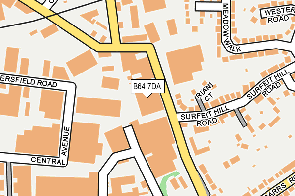 B64 7DA map - OS OpenMap – Local (Ordnance Survey)