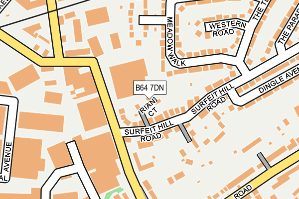 B64 7DN map - OS OpenMap – Local (Ordnance Survey)