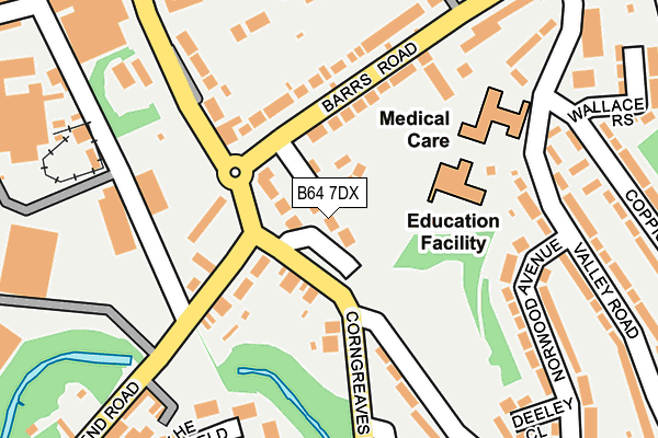 B64 7DX map - OS OpenMap – Local (Ordnance Survey)
