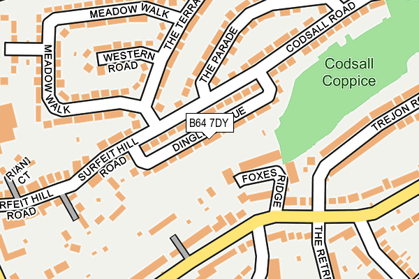 B64 7DY map - OS OpenMap – Local (Ordnance Survey)