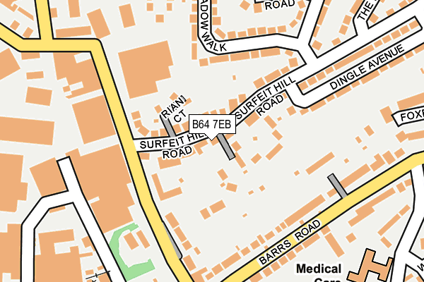 B64 7EB map - OS OpenMap – Local (Ordnance Survey)