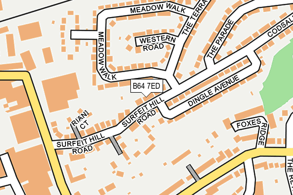 B64 7ED map - OS OpenMap – Local (Ordnance Survey)