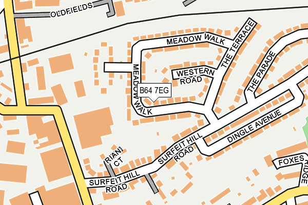 B64 7EG map - OS OpenMap – Local (Ordnance Survey)