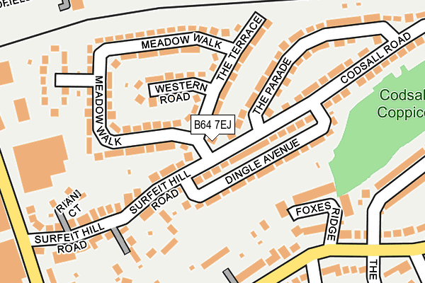 B64 7EJ map - OS OpenMap – Local (Ordnance Survey)