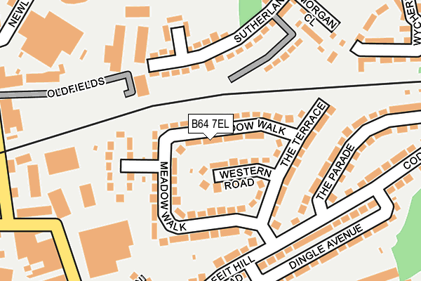 B64 7EL map - OS OpenMap – Local (Ordnance Survey)