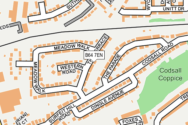 B64 7EN map - OS OpenMap – Local (Ordnance Survey)