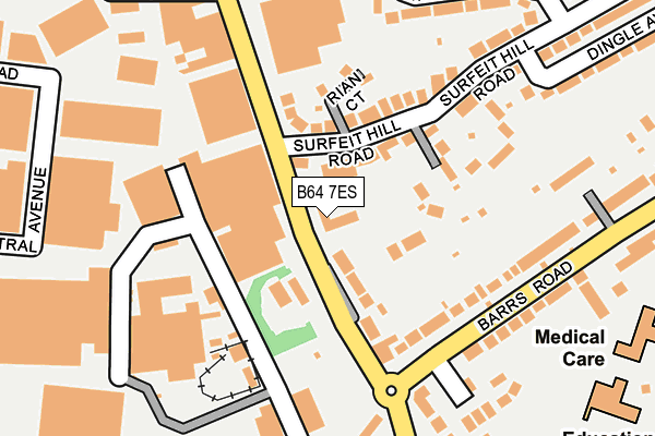 B64 7ES map - OS OpenMap – Local (Ordnance Survey)