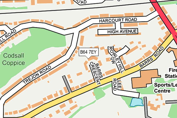 B64 7EY map - OS OpenMap – Local (Ordnance Survey)