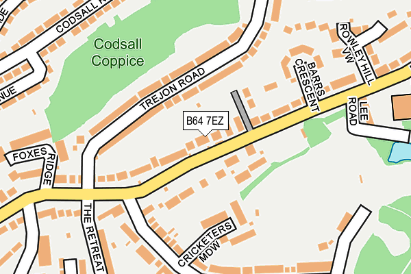B64 7EZ map - OS OpenMap – Local (Ordnance Survey)