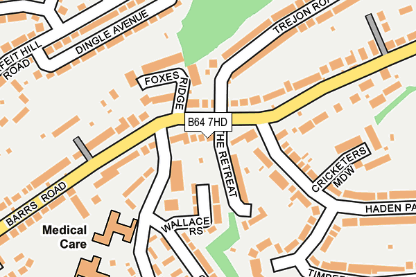 B64 7HD map - OS OpenMap – Local (Ordnance Survey)