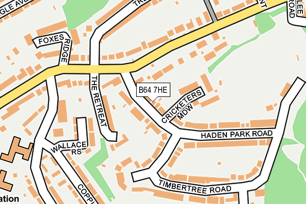 B64 7HE map - OS OpenMap – Local (Ordnance Survey)