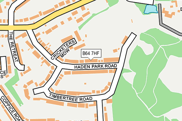B64 7HF map - OS OpenMap – Local (Ordnance Survey)