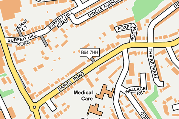 B64 7HH map - OS OpenMap – Local (Ordnance Survey)