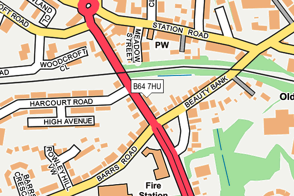 B64 7HU map - OS OpenMap – Local (Ordnance Survey)