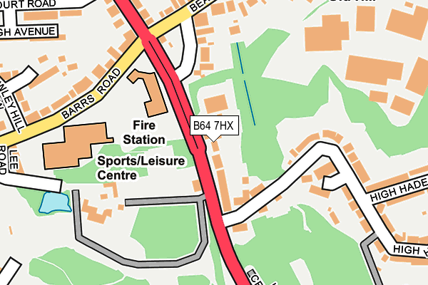 B64 7HX map - OS OpenMap – Local (Ordnance Survey)
