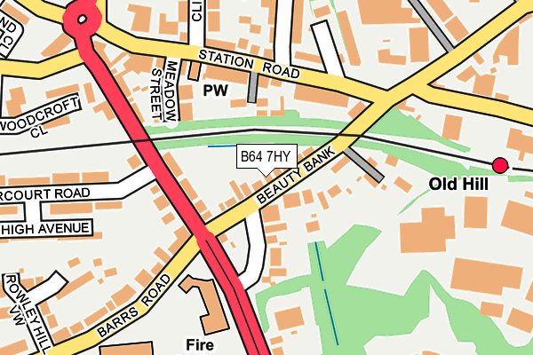 B64 7HY map - OS OpenMap – Local (Ordnance Survey)