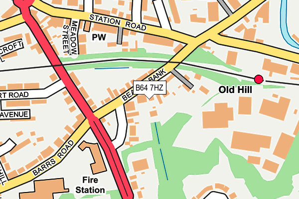 B64 7HZ map - OS OpenMap – Local (Ordnance Survey)
