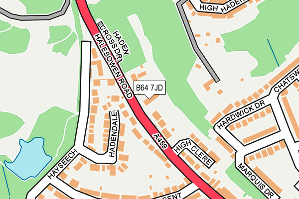 B64 7JD map - OS OpenMap – Local (Ordnance Survey)