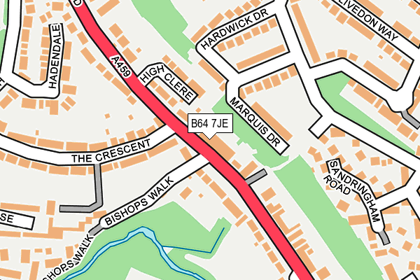 B64 7JE map - OS OpenMap – Local (Ordnance Survey)