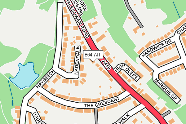 B64 7JT map - OS OpenMap – Local (Ordnance Survey)