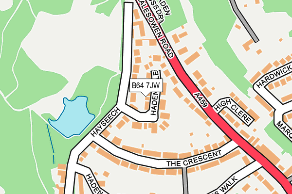 B64 7JW map - OS OpenMap – Local (Ordnance Survey)
