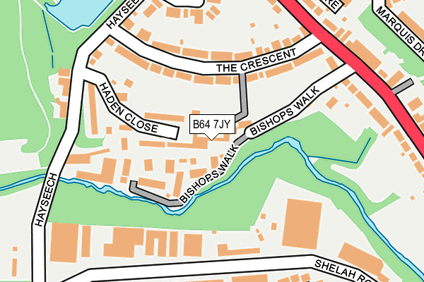 B64 7JY map - OS OpenMap – Local (Ordnance Survey)