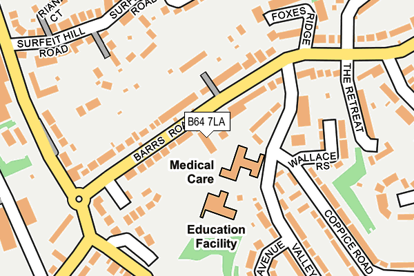 B64 7LA map - OS OpenMap – Local (Ordnance Survey)