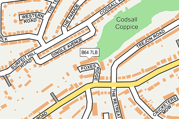 B64 7LB map - OS OpenMap – Local (Ordnance Survey)