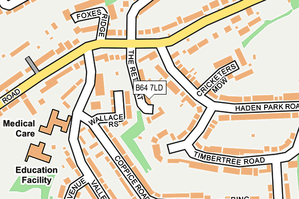B64 7LD map - OS OpenMap – Local (Ordnance Survey)