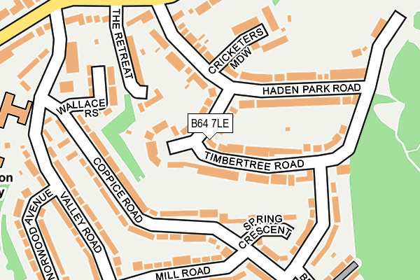 B64 7LE map - OS OpenMap – Local (Ordnance Survey)