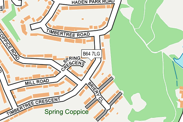 B64 7LG map - OS OpenMap – Local (Ordnance Survey)