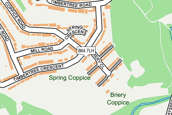 B64 7LH map - OS OpenMap – Local (Ordnance Survey)